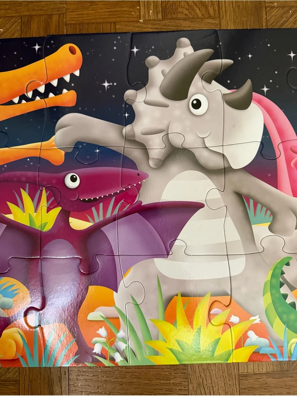 Color Dancing Dinos 5 Feet Long Puzzle - Multicolor 50+ Pieces 3-6 Years